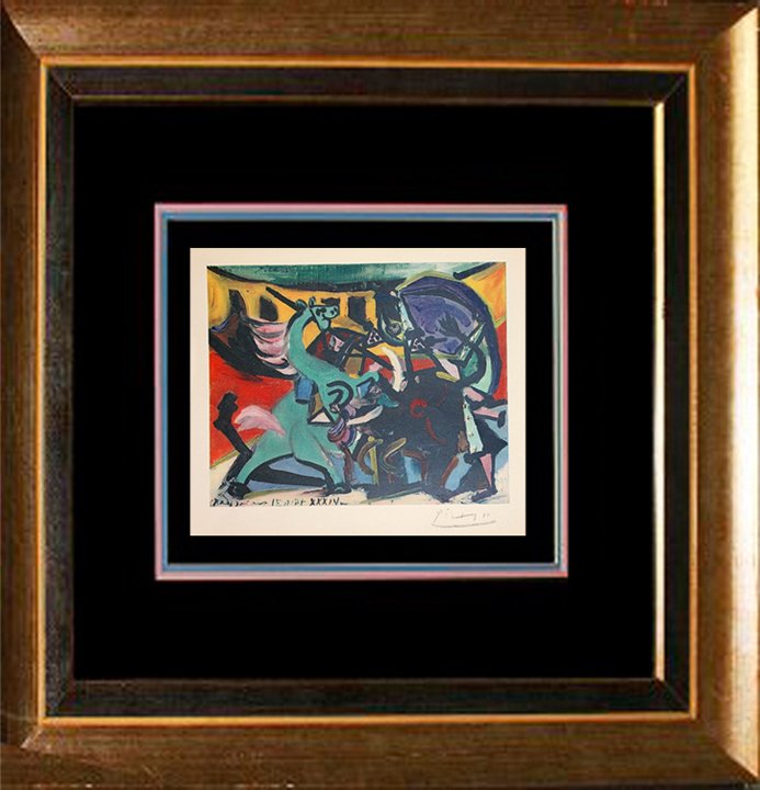 Pablo Picasso Hand Signed Custom Framed Lithograph (1 of 1)
