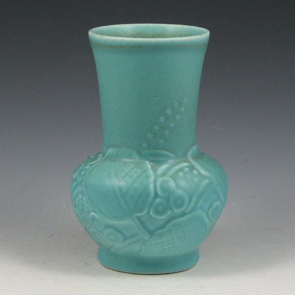 Rookwood 1951 Matte Brown Over Blue Vase - Mint