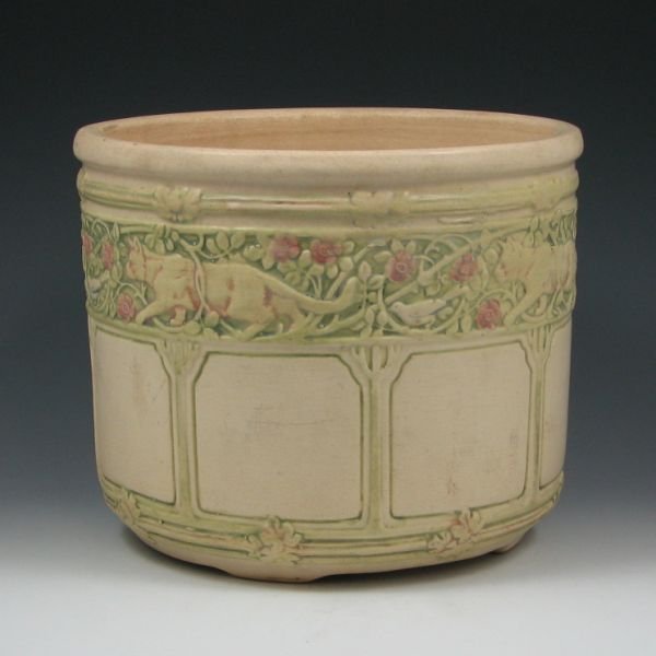 Weller Roma Jardiniere w/ Cats - Excellent