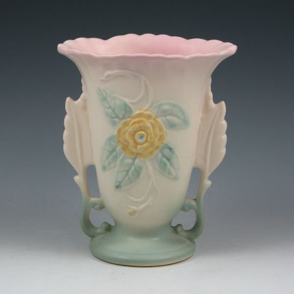 Hull Open Rose Camellia 138-6 1/4" Vase - Mint - 2