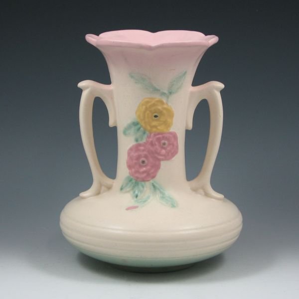 Hull Open Rose Camellia 102-8 1/2" Vase - Mint - 2