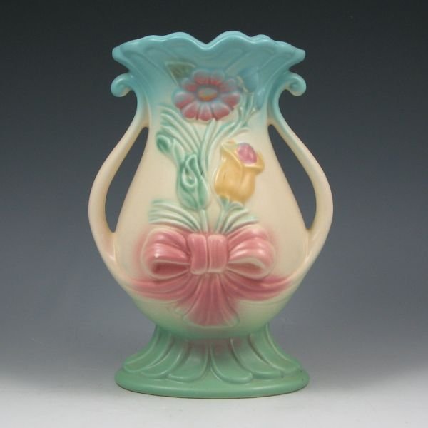 Hull Bow Knot B-7-8 1/2" Vase - Mint