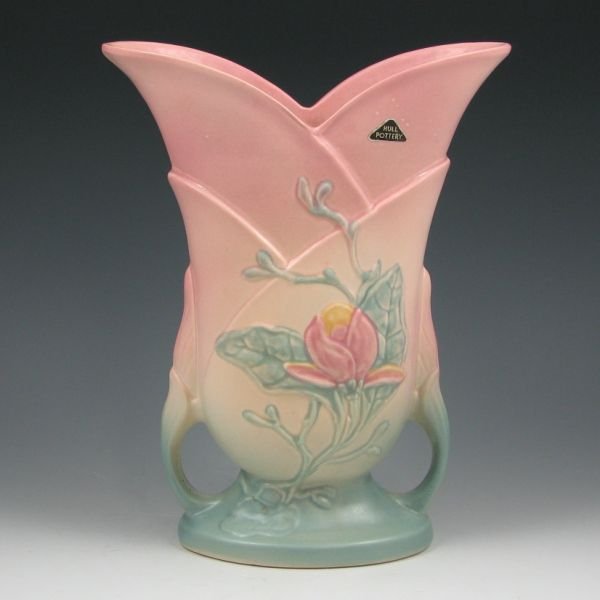 Hull Magnolia Matte 9-10 1/2" Vase w/ Label