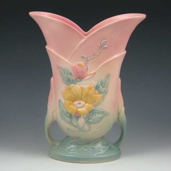 Hull Magnolia Matte 9-10 1/2" Vase w/ Label - 2