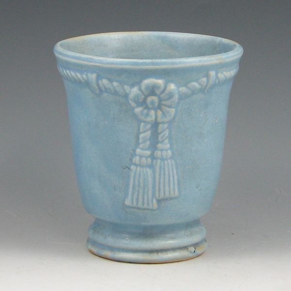 Hull Early Stoneware Tassel 4 3/4" Vase - Mint