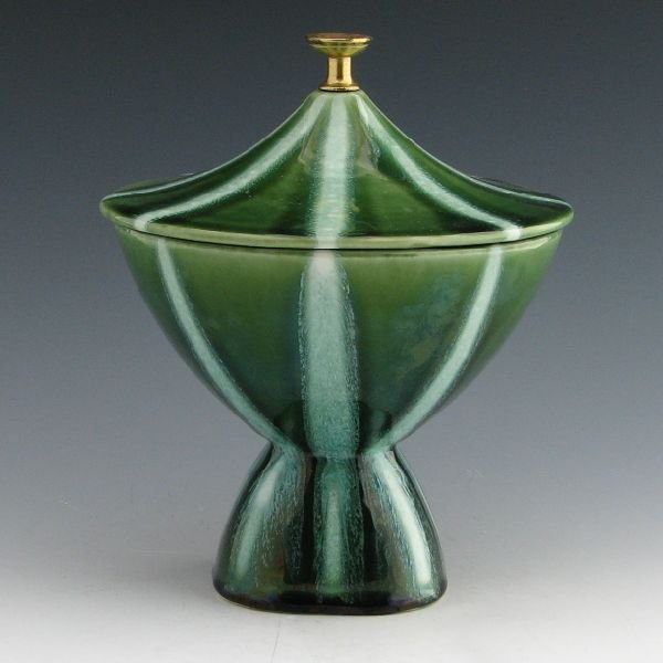 Hull Continental Lidded Compote - Mint