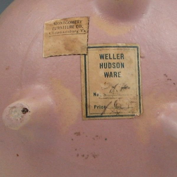 Weller Hudson Artist Signed Bowl - Mint w/ Labels - 3