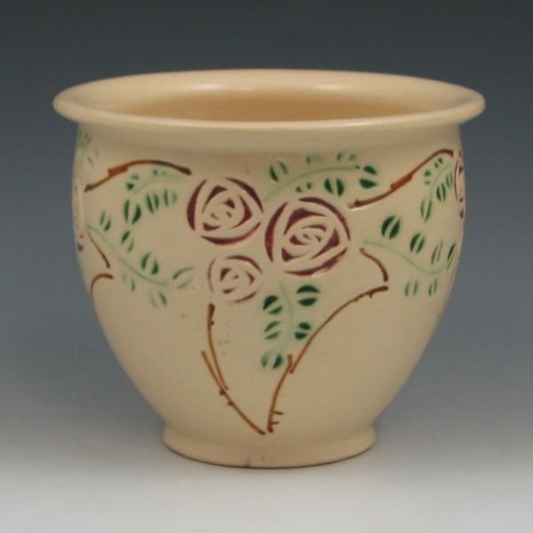 Roseville Velmoss Scroll 600-5" Jardiniere - Mint