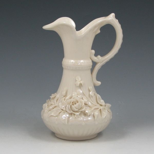 Belleek 6" Aberdeen Flowered Jug - 3rd Black