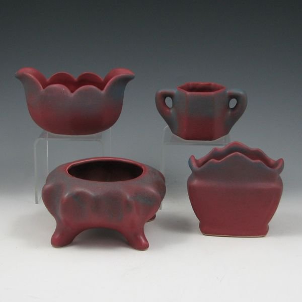 Van Briggle Persian Rose Vase, Bowls, Sugar
