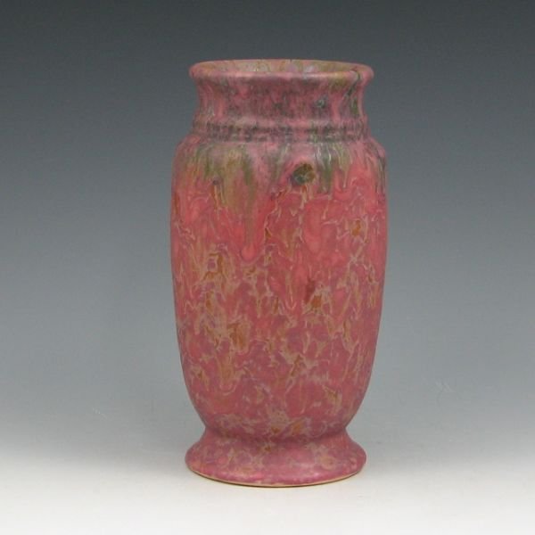 Roseville Carnelian II 308-7" Vase - Mint: Roseville Carnelian II (Glazes) 308-7" vase in plum. Unmarked. Mint. 7 1/4" tall. Provenance: Gordon & Sue Hoppe Collection.
