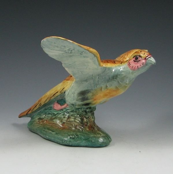 Stangl #3491 Pheasant Hen - Mint: Stangl pheasant hen. Marked with small Stangl oval, 3491 and VMF by the decorator. Mint. 5 3/4" tall by 11 1/2" long from beak to tip of tail.