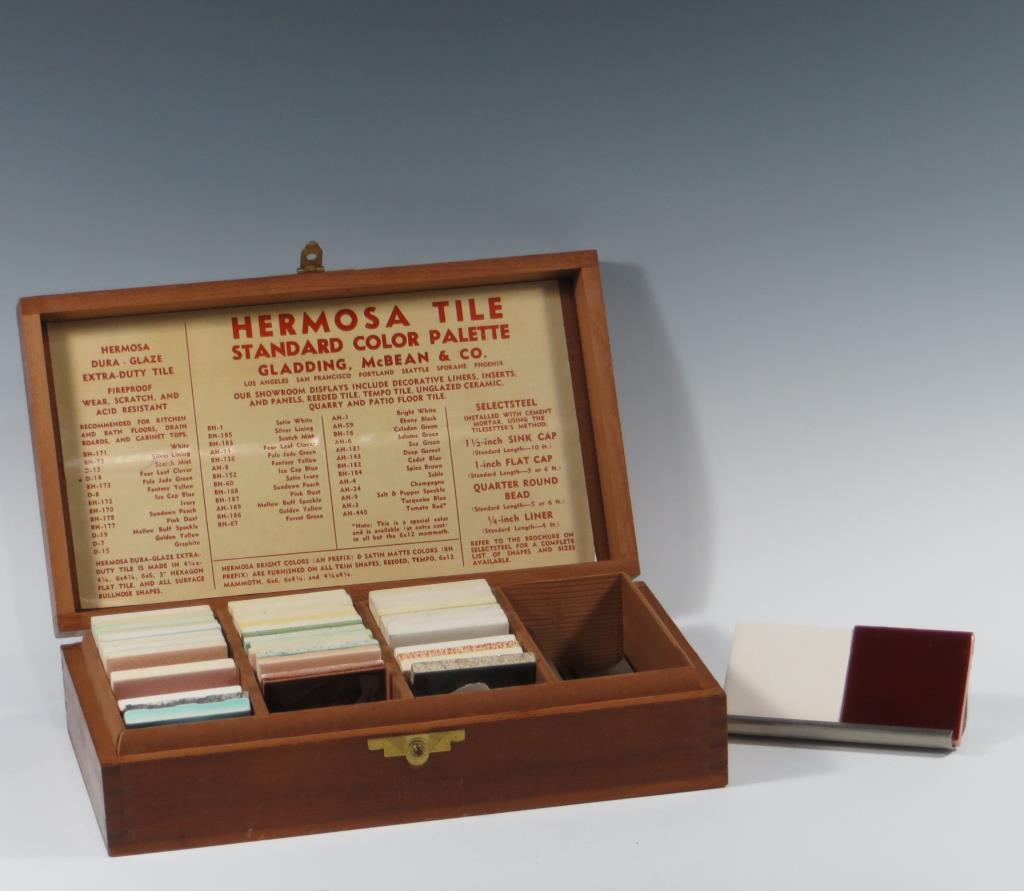 Gladding McBean Hermosa Salesman Tile Set in Box (1 of 1)