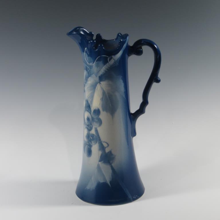 Roseville Azurean Floral Pitcher - Excellent (1 of 3)