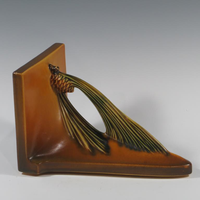 Roseville Brown Pine Cone Wall Shelf (1 of 2)