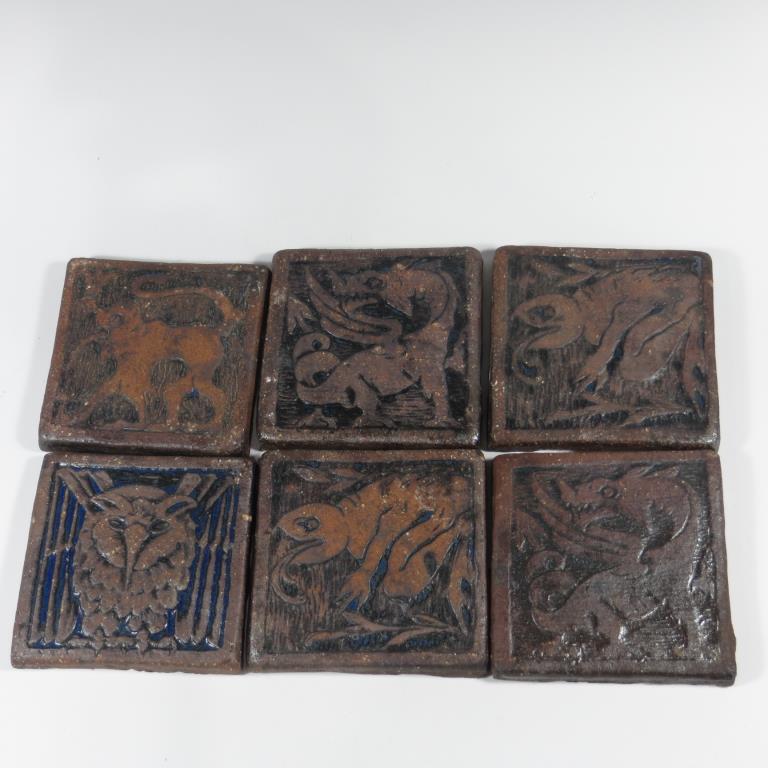 Six Art Pottery Tiles (1 of 1)