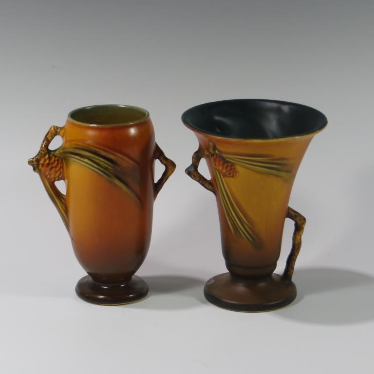 Roseville Pinecone Vases (1 of 2)