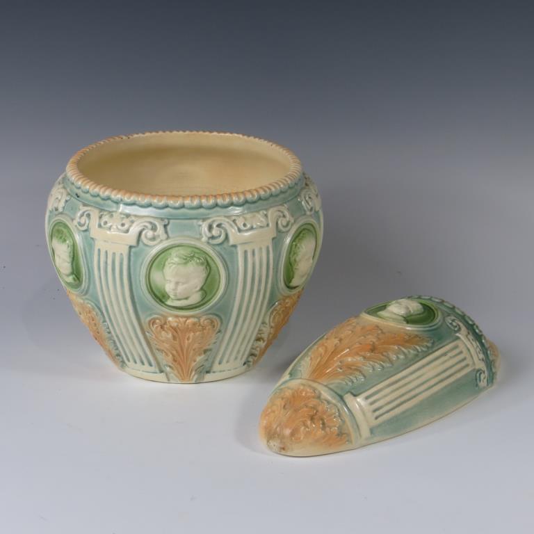 Roseville Cameo Jardiniere & Wall Pocket (1 of 1)