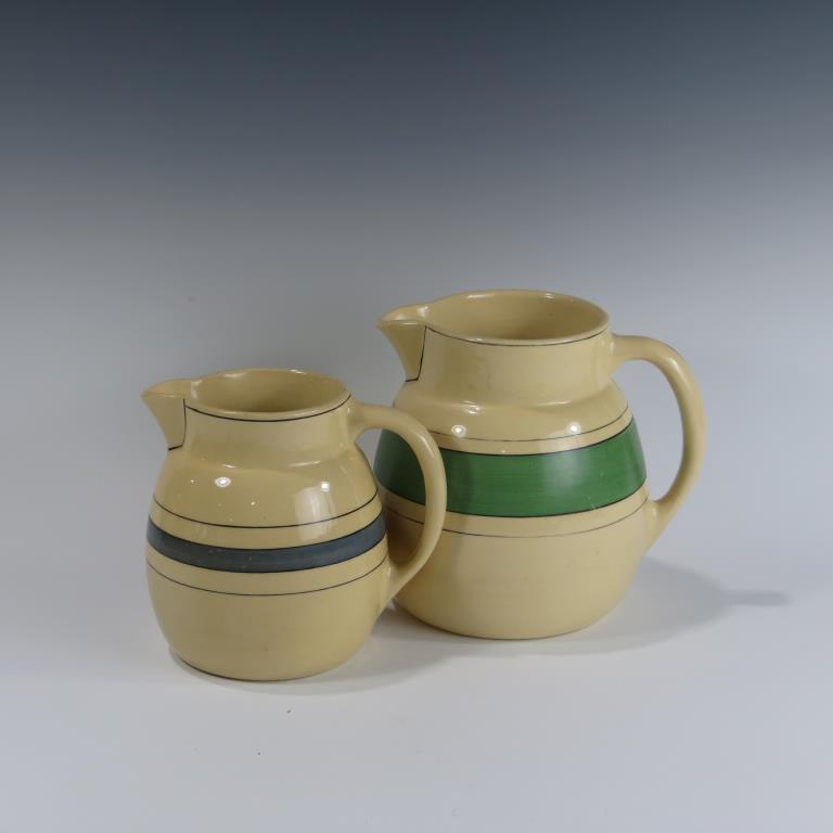 Roseville Utilityware Banded Pitchers (1 of 1)