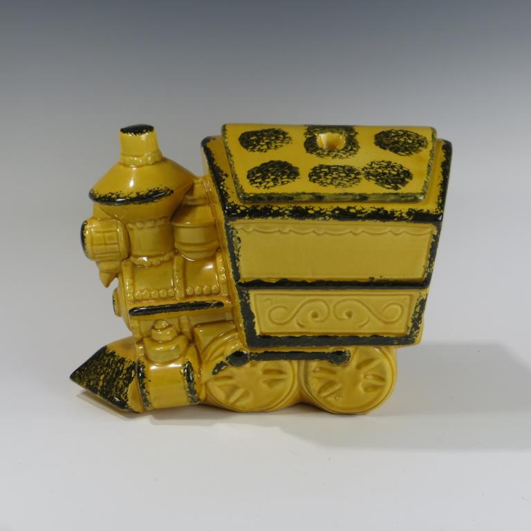 Train Cookie Jar: Train Cookie Jar. Unmarked, Typical use condition.