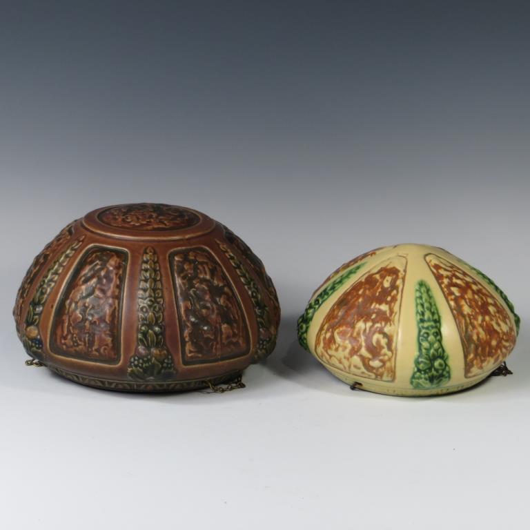 Two Roseville Florentine Hanging Baskets (1 of 1)