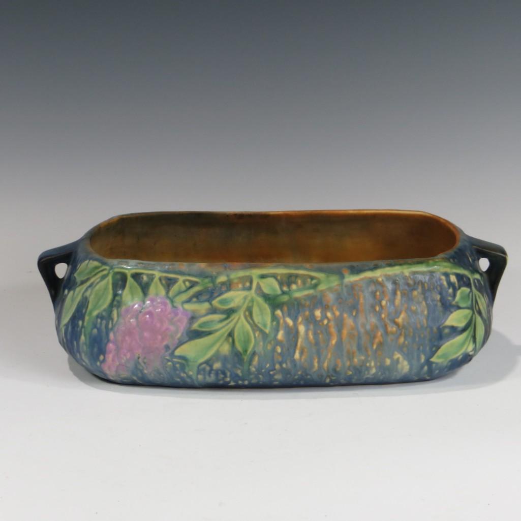 Roseville Wisteria Console Bowl (1 of 2)