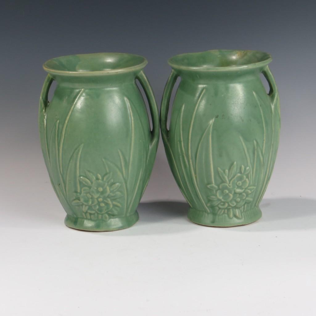 McCoy Green Vases (1 of 1)