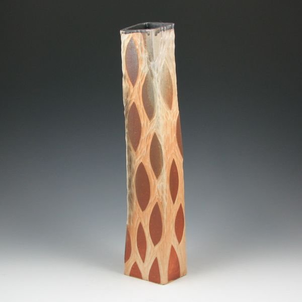 Amanda St. Hilaire-Grubich 15" Vase -Mint: Amanda St. Hilaire-Grubich vase with stylized tree motif. Signed Signed Amanda StHL. Mint. 15" tall.