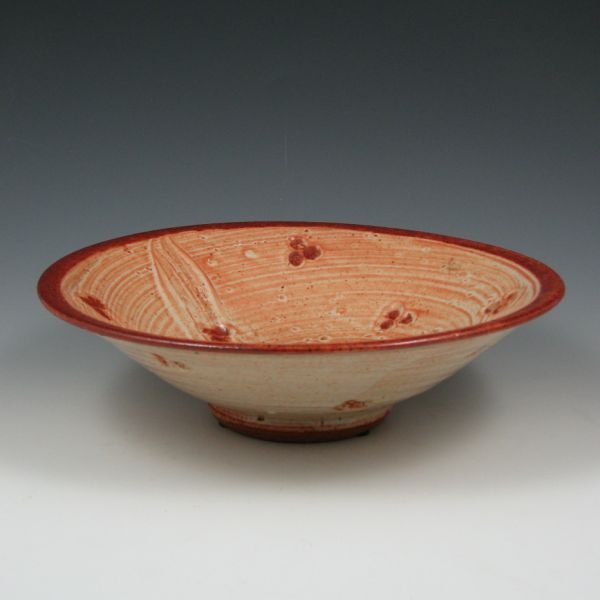 John Peterson 10 1/2" Bowl - Mint: John Peterson bowl. Signed John Peterson and marked JP. Mint. 10 1/2" wide by 3" tall.