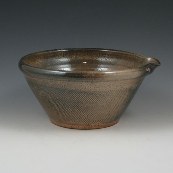 Greg Schatz 8 1/2" Batter Bowl - Mint: Greg Schatz batter bowl. Marked GS. Mint. 8 1/2" wide by 4" tall.