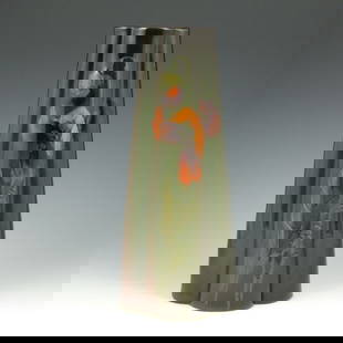 Standard Glaze 11 5/8" Vase - Excellent: Standard glaze vase with poppy decoration. Unmarked. Excellent condition. 11 5/8" tall.