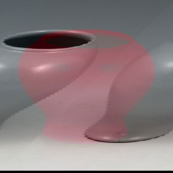 Marblehead Pottery Lavender 3" Vase - Mint: Marblehead vase with semi-matte lavender glaze. Marked with impressed Marblehead Pottery ship mark. Mint. 3" tall.