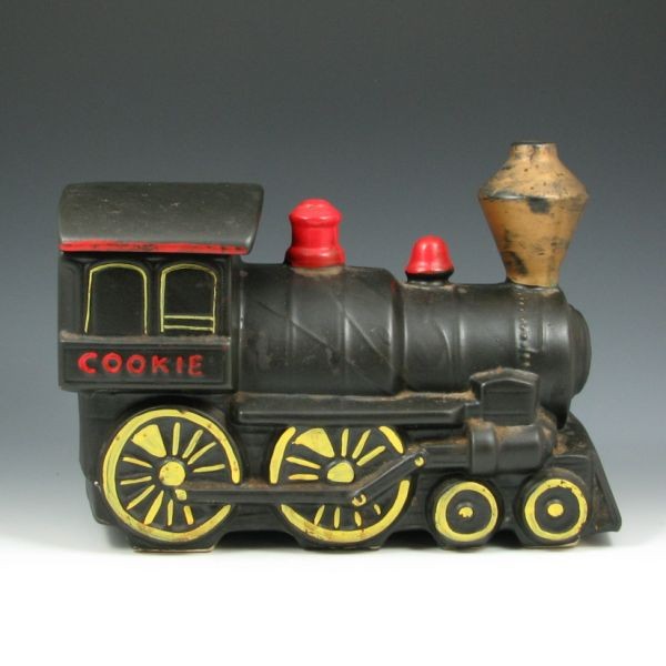 McCoy Train Cookie Jar - Excellent: McCoy train cookie jar. Marked McCoy USA. Excellent condition. 8 5/8" tall by 12" long.