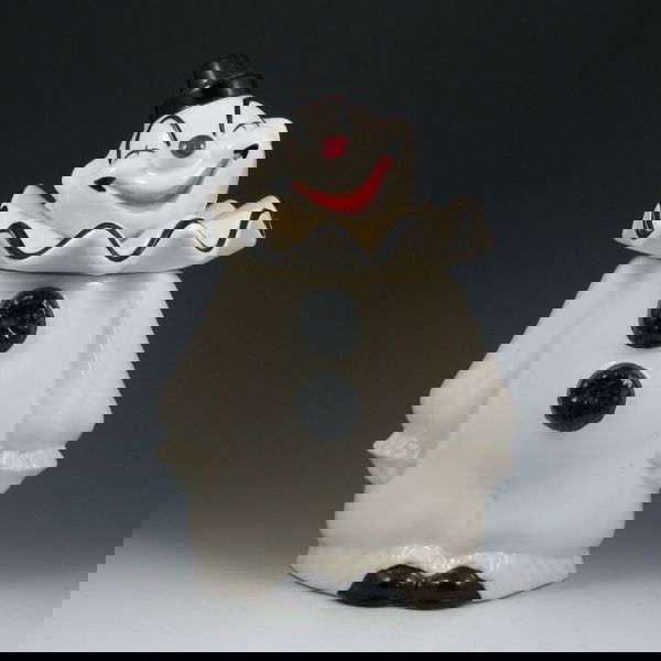 Metlox Clown Cookie Jar - Excellent: Metlox clown cookie jar. Marked Metlox Made In USA. Excellent condition. 12 3/4" tall.