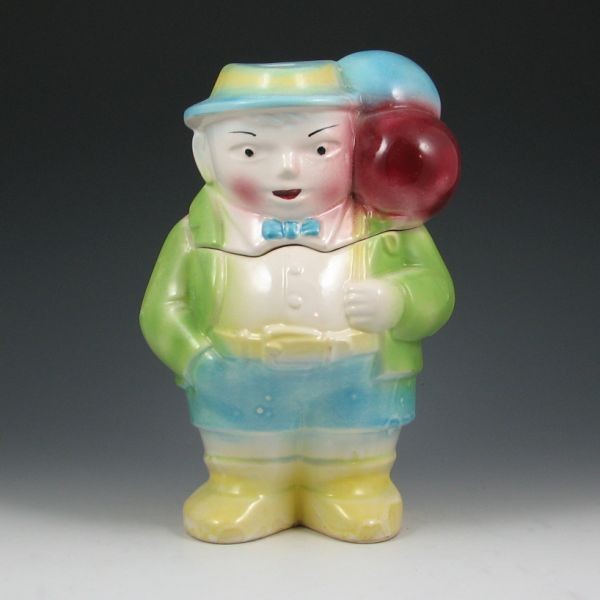 Brush Balloon Man Cookie Jar - Excellent: Brush balloon man cookie jar. Unmarked. Excellent condition. 11 1/8" tall.