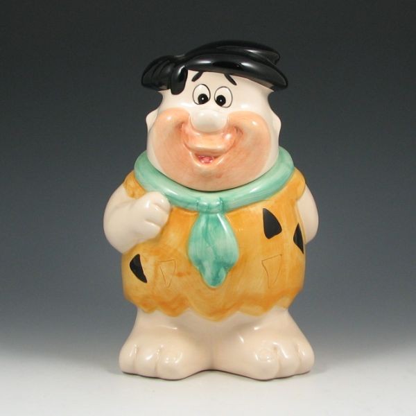 Harry James Fred Flintstone Cookie Jar - Mint: Harry James Fred Flintstone cookie jar. Marked with original label. Mint. 10" tall.