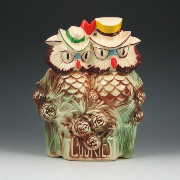 McCoy Mr. & Mrs. Owl Cookie Jar - Excellent: McCoy Mr. & Mrs. Owl cookie jar. Marked McCoy USA. Excellent condition. 11" tall.