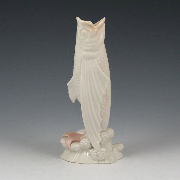 Belleek Fish Spill Vase - 1st Black