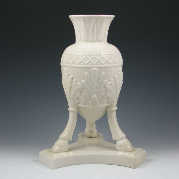 Belleek Amphora Vase - 1st Black: Belleek Amphora vase. Marked with black 1st Mark (1863-1890). The piece has been damaged and restored. 13" tall.