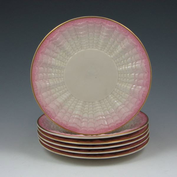 Belleek Tridacna 6 3/4" Plates (6) - 1st Black