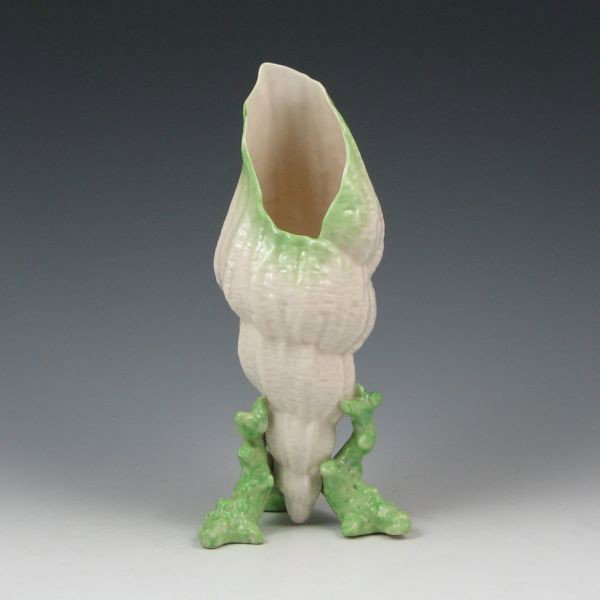 Belleek Coral And Shell Vase - 2nd Black