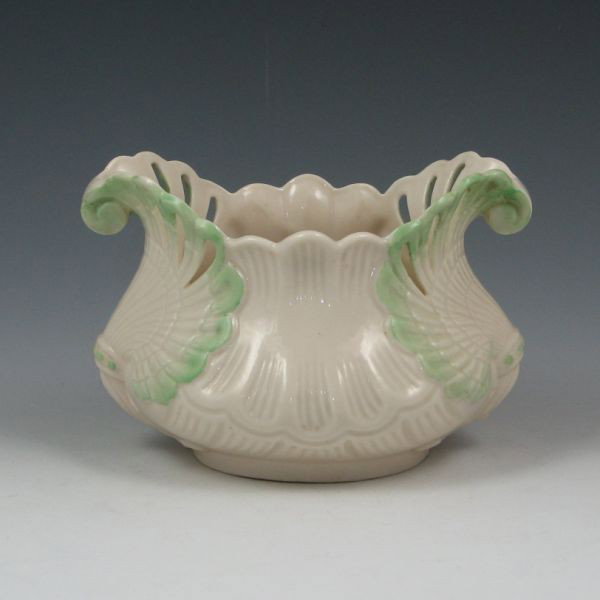 Belleek Double Shell Flower Pot - 2nd Black