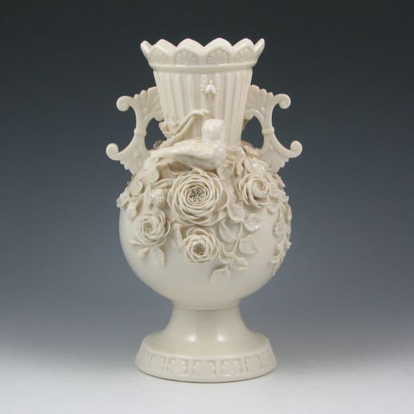 Belleek Bird Vase - 2nd Black