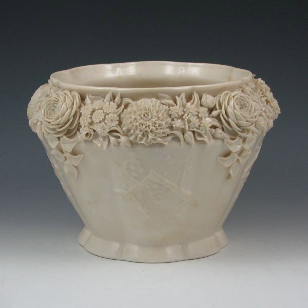 Belleek Flowered Thorn Jardiniere - 2nd Black