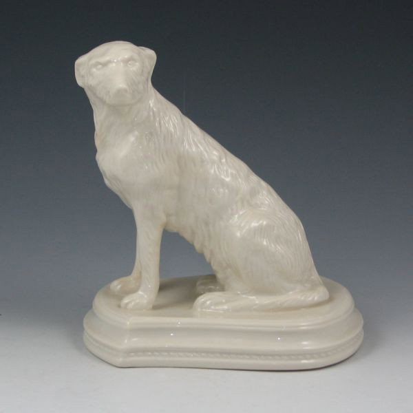Belleek Collectors Society Irish Wolfhound - Mint: Belleek Collectors Society small Irish Wolfhound. Marked with red BCS mark and No. 114/1500 in gold. Mint. 6 1/4" tall.