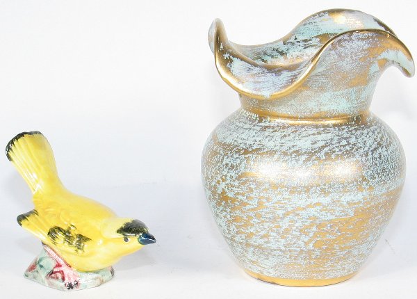 Two Pieces Stangl Pottery - Bird and Vase