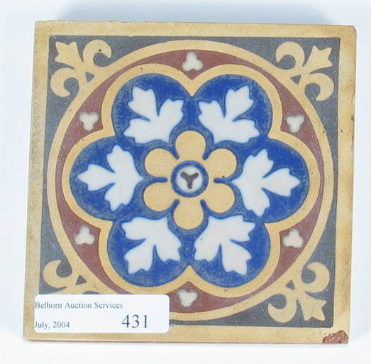 American Encaustic Tile Co. Multi Colored Tile
