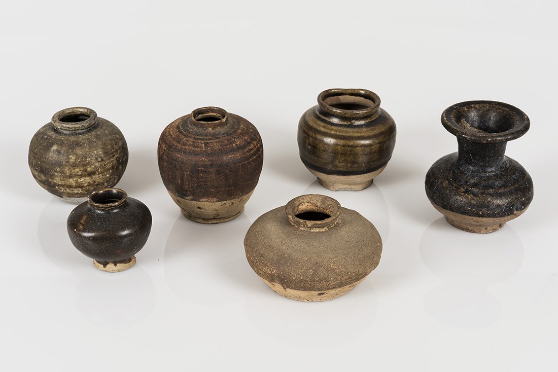 Ming Dynasty Sawankalok Stoneware/Brownware Jarlets (1 of 10)