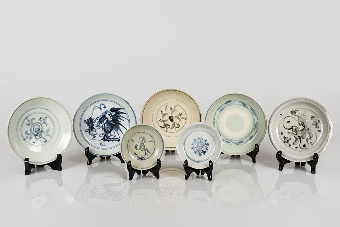 Ming Chinese Blue and White Porcelain Plates (1 of 10)