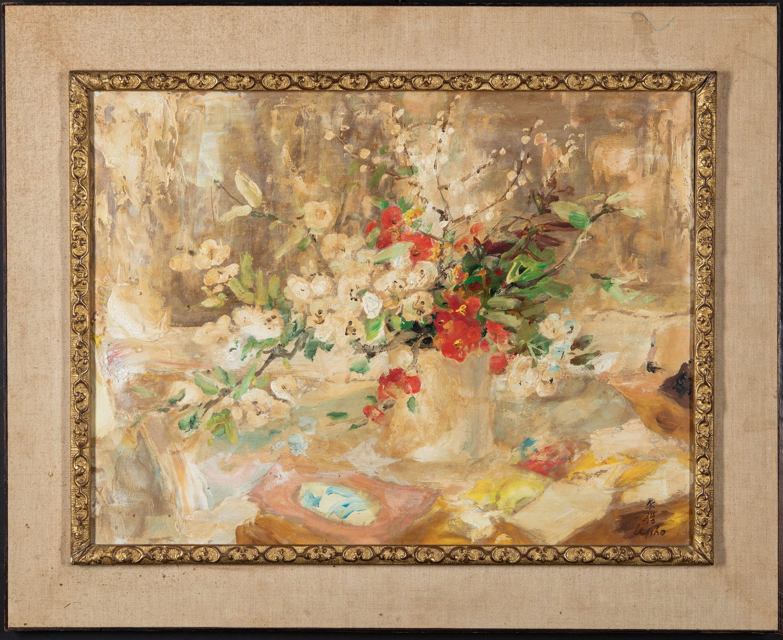 Le Pho (French/Vietnamese, 1907-2001), Untitled (Still Life with Flowers & Blossoms), c. 1955 (1 of 8)